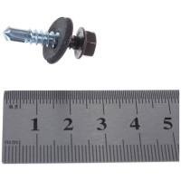 Кровельный саморез Качественный КРЕПЕЖ коричневый RAL 8017, 5.5х25 мм, 50 шт 0200125 КЧ