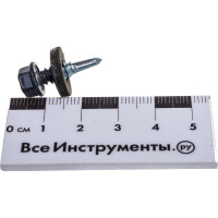 Кровельный саморез Качественный КРЕПЕЖ серый графит RAL 7024, 5.5х19 мм, 200 шт 1000703 КЧ