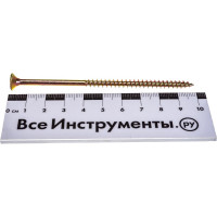 Шуруп жёлтый цинк 5,0x100 110 шт крепежная техника 431414 БК