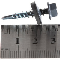 Кровельный саморез крепежная техника серый графит RAL 7024, 4.8х29 мм, 250 шт 420368 БК