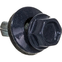 Кровельный саморез крепежная техника серый графит RAL 7024, 5.5х19 мм, 300 шт 420374 БК