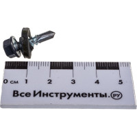 Кровельный саморез крепежная техника серый графит RAL 7024, 5.5х19 мм, 300 шт 420374 БК