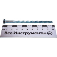 Шуруп с шестигранной головкой Качественный КРЕПЕЖ 6х100, 30 шт. 0300551 КЧ