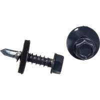 Кровельный саморез крепежная техника серый графит RAL 7024, 5.5х25 мм, 250 шт 420376 БК