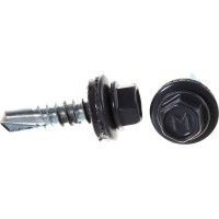 Кровельный саморез крепежная техника серый графит RAL 7024, 5.5х25 мм, 250 шт 420376 БК