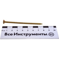 Шуруп Качественный КРЕПЕЖ желтый цинк 4,5x80, 80 шт. 0300493 КЧ