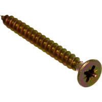 Шуруп Качественный КРЕПЕЖ желтый цинк 4.5x45, 100 шт. 0300485 КЧ
