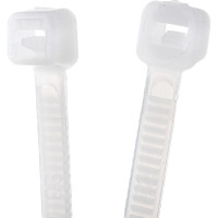 Нейлоновая неоткрывающаяся стяжка NIKOMAX 200х3,5мм, белая, уп-ка 100шт. NMC-CTN200-35-SL-WT-100