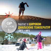 Литиевая дисковая батарейка GP Lithium CR2430 CR2430-8C1