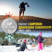 Литиевые дисковые батарейки GP Lithium CR2450 - 5 шт., CR2450-2C5 CR2450-2C5 15920392