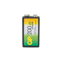 Перезаряжаемые аккумуляторы GP 20R8H 9V Крона 1 шт. в блистере. 20R8H-2CRU1 20R8H-2CRU1 15920400