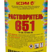 Растворитель 651 ЯСХИМ, ПЭТ 0,5 л 4607059912757