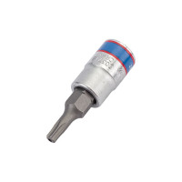 Головка-бита торцевая 1/4", TORX с отверстием, T15Н, L=37 мм KING TONY 203715