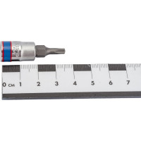 Головка-бита торцевая 1/4", TORX с отверстием, T15Н, L=37 мм KING TONY 203715