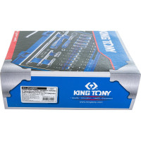 Набор шестигранных торцевых головок с принадлежностями KING TONY 1/4" 4-14 мм, 34 предмета 2534MRV