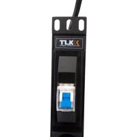Блок электрических розеток TLK 19, металлический корпус TLК-RSC07-MD-04-BK