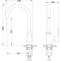 Смеситель Эвитта (Evitta) для кухни Lemark LM0505C