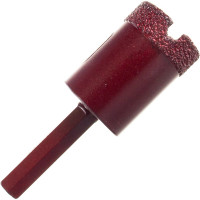 Коронка алмазная вакуумная по камню D28-10W-35L-Ш8 (28х35 мм; хвостовик HEX8 мм) MESSER 06-36-028