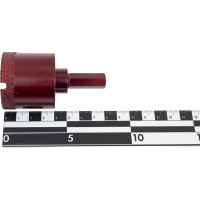 Коронка алмазная вакуумная по камню D45-10W-35L-Ш11 (45х35 мм; хвостовик HEX11 мм) MESSER 06-36-045