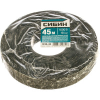 Х/Б изолента СИБИН ширина 45м 18мм 1000 В черная 1230-45