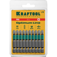 Биты профессиональные Kraftool (PН3, 50 мм, 10 шт.) 26122-3-50-10