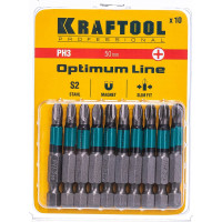 Биты профессиональные Kraftool (PН3, 50 мм, 10 шт.) 26122-3-50-10