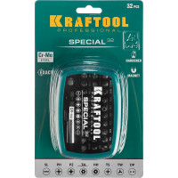 Набор специальных бит с адаптером, 32 шт.  Kraftool 2610-H32