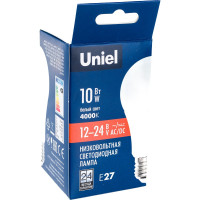 Светодиодная лампа Uniel LED-A60-10W/NW/E27/FR/12-24V PLO55WH UL-00002381