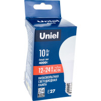 Светодиодная лампа Uniel LED-A60-10W/NW/E27/FR/12-24V PLO55WH UL-00002381