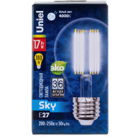 Светодиодная лампа Uniel LED-A70-17W/4000K/E27/CL PLS02WH Форма A, прозрачная UL-00004871