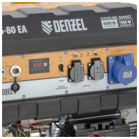 Бензиновый генератор DENZEL PS 80 EA, 8,0 кВт, 230В, 25л 946924