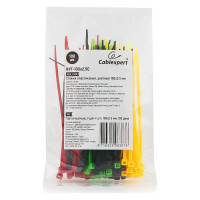Стяжки Cablexpert пластиковые 100 мм х 2.5 мм набор 4 цвета по 25 шт NYT-100x2.5C