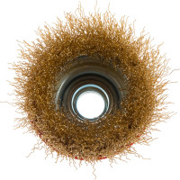 Щетка чашечная для УШМ (латунированная проволока 0,3 мм, 60 мм) MIRAX 35142-060