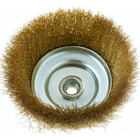 Щетка чашечная для УШМ (латунированная проволока 0,3 мм, 150 мм) MIRAX 35142-150