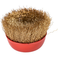 Щетка чашечная для УШМ (латунированная проволока 0,3 мм, 75 мм) MIRAX 35142-075