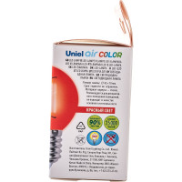 Лампа Uniel LED-G45-5W/RED/E27 GLA02RD светодиодная, форма шар UL-00002986