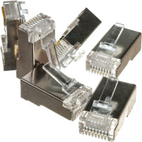 Вилка Cablexpert RJ-45 8P8C универсальная кат.5e экранирован контакты 30 мкр 100 шт. PLUG5SP