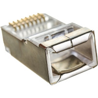 Вилка Cablexpert RJ-45 8P8C универсальная кат.5e экранирован контакты 30 мкр 100 шт. PLUG5SP