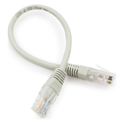 Медный патч-корд Cablexpert UTP кат.5e, 0.25м, литой, многожильный серый PP10-0.25M