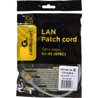 Медный патч-корд Cablexpert UTP кат.5e, 0.25м, литой, многожильный серый PP10-0.25M