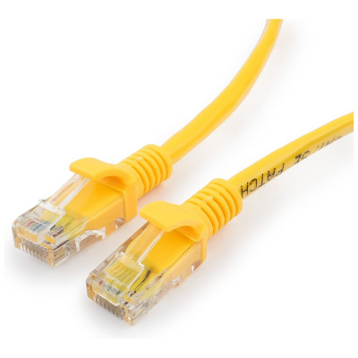 Многожильный медный патч-корд Cablexpert UTP кат.5e, 15м, литой, жёлтый PP10-15M/Y