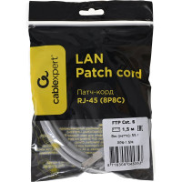 Многожильный патч-корд Cablexpert FTP кат.6, 1.5м, литой, серый PP6-1.5M
