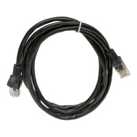 Многожильный патч-корд Cablexpert UTP кат.5e, 1.5м, литой, чёрный PP12-1.5M/BK