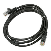 Многожильный патч-корд Cablexpert UTP кат.5e, 1.5м, литой, чёрный PP12-1.5M/BK