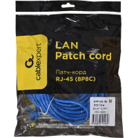 Многожильный патч-корд Cablexpert UTP кат.5e, 10м, литой, синий PP12-10M/B