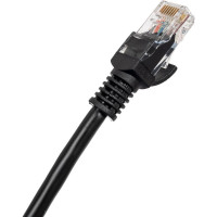 Многожильный патч-корд Cablexpert UTP кат.5e, 1м, литой, чёрный PP12-1M/BK