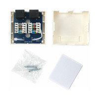 Розетка Cablexpert RJ-45 кат.6 внешняя 2 порта, 110&Krone NA218