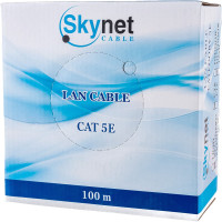 Кабель SkyNet Light UTP outdoor 4x2x0,46, медный, FLUKE TEST, кат.5e, однож., 100 м, box, черный CSL-UTP-4-CU-OUT/100