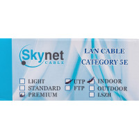 Кабель SkyNet Premium UTP indoor 4x2x0,51, медный, FLUKE TEST, кат.5e, однож., 100 м, box, серый CSP-UTP-4-CU/100