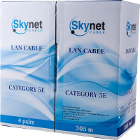 Кабель SkyNet Standart FTP outdoor 4x2x0,48, медный, FLUKE TEST, кат.5e, однож., 305 м, box, черный CSS-FTP-4-CU-OUT